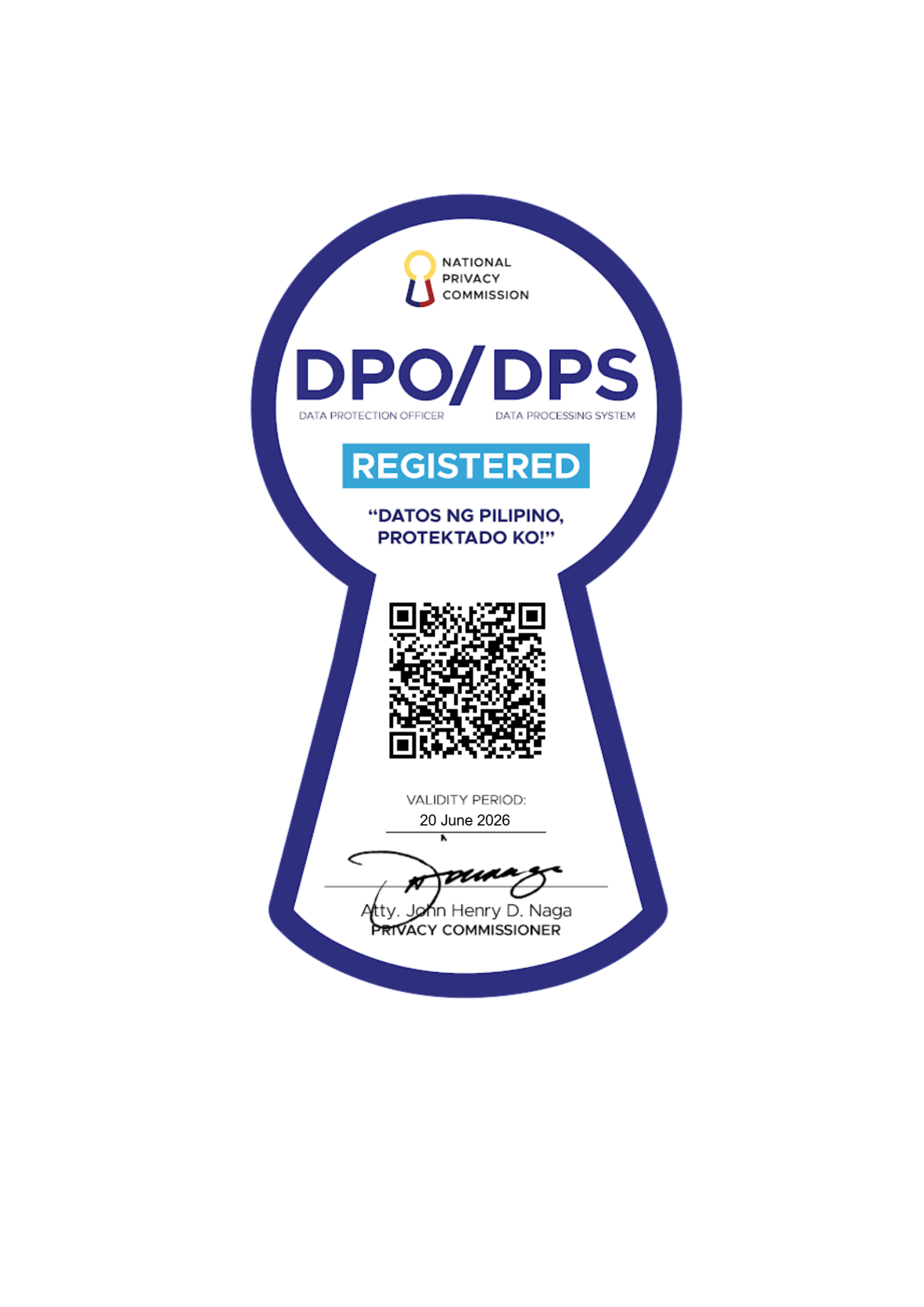 DPO/DPS Registered — Datos ng Pilipino, Protektado Ko!